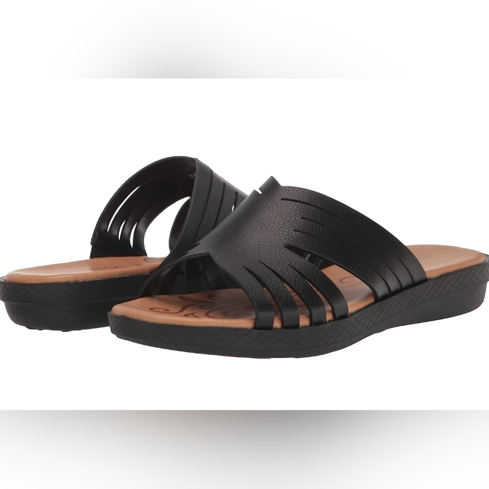 Women's Black Easy Street Slide Sandals  NWOT